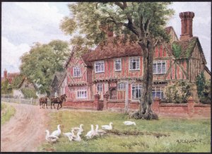 Farmhouse, Brent Eleigh, Suffolk, fra The Cottages and the Village Life of Rural England udgivet af Dent & Sons Limited, 1912